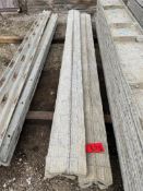 (5) 9' Hinges Western aluminum concrete forms, Vertex brick, 6-12 hole pattern. Located in Hopedale,
