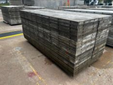 (20) 2' x 9' Laydown, Wall-Ties aluminum concrete forms, smooth, 6-12 hole pattern. Located in Mt.