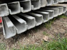 (10) 8' Corners Western aluminum concrete forms, Vertex brick, 6-12 hole pattern. Located in