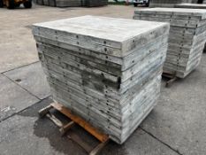 (20) 3' x 4' with brick ledge, Wall-Ties aluminum concrete forms, smooth, 6-12 hole pattern. Located