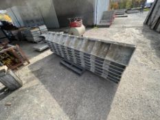 (7) 9' Wraps Western aluminum concrete forms, Vertex brick, 6-12 hole pattern. Located in