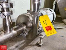 Tri-Clover Centrifugal Pump with 5 HP 3,450 RPM Motor, 2.5