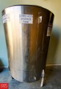 Approximately 250 Gallon S/S Single Wall Tank (Location: Miami, FL) - Rigging Fee: $75