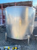 Approximately 1,500 Gallon Vertical S/S Tank - Rigging Fees: $200
