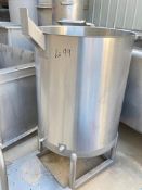 Approximately 100 Gallon Skid-, Mounted S/S Tank - Rigging Fees: $100