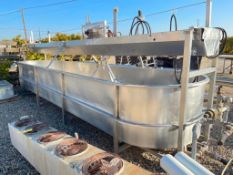 1,000 Gallon Round-End S/S Cheese Vat with Bottom Jacket and Agitator, Dimensions = 23' x 66