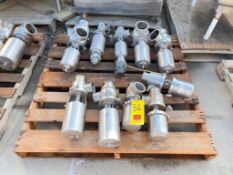 (10) Assorted Waukesha Cherry-Burrell and Sudmo 3-Way and 2-Way Air Valves, Clamp-Type, up to 6