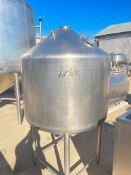 Approximately 200 Gallon Cone-Top, Cone-Bottom S/S Batch Tank - Rigging Fees: $150