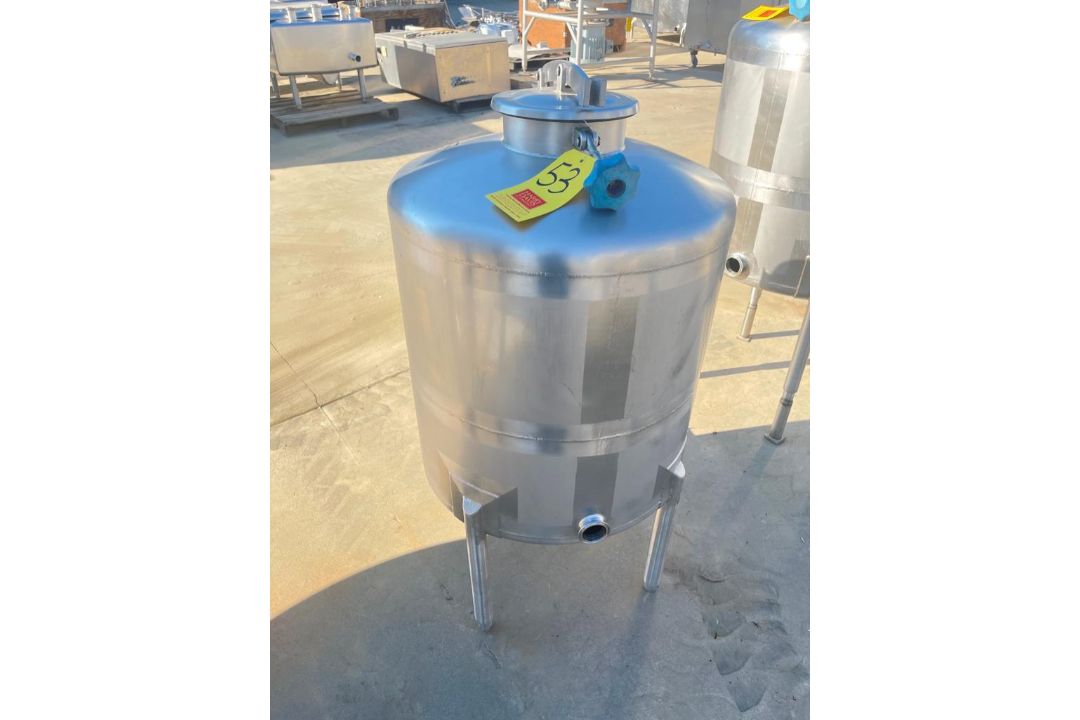 Approximately 50 Gallon Dome-Top S/S CIP Tank - Rigging Fees: $100