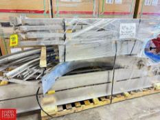 S/S Framed Conveyor with 90° Turn and Uprights, Dimensions = 25' x 38