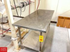 S/S Tables with Rounded Edges and Undershelf, Dimensions = 30