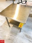 S/S Table with Round Edges, Dimensions = 24