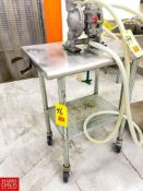 S/S Table with Round Edger, Dimensions = 24