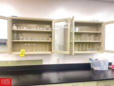 Assorted Glass Ware with Beakers, Bottles and Flasks, Cabinet Not Included - Rigging Fee: $300