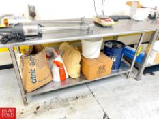 S/S Table with Rounded Edges and Undershelf, Dimensions = 30