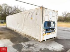 Refrigerated Storage Container, Type: SS4WH1-A(R4), S/N: SR31405 Carrier Refrigeration Unit