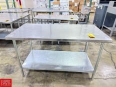 S/S Work Table with Undershelf, Dimensions = 60