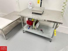 (2) S/S Table, Dimensions = 30