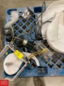 Pallet of (2) Motors and (3) Gearboxes with Tables - Rigging Fee: $50