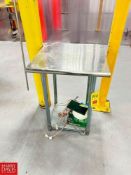 S/S Work Table with Rounded Edges, Dimensions = 24