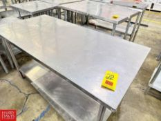 S/S Work Table with Undershelf, Dimensions = 60