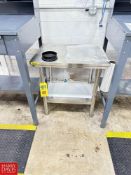 All S/S Work Table with Undershelf, Dimensions = 23.5