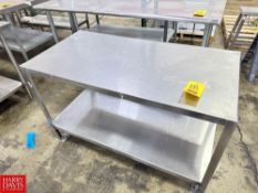 S/S Work Table with Undershelf, Dimensions = 48