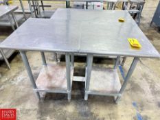 S/S Work Table with Round Edges and Undershelf, Dimensions = 48