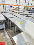 Assorted S/S Top Tables with Undershelf, Dimensions = up to 24