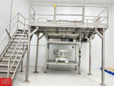 S/S Platform with Stairs, Dimensions = 72