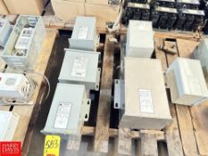 Assorted Emesson 15 kVA, DAYKIN 1.5 kVA and Hammond 5 kVA and other Transformers