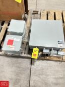 (3) Assorted Metal Enclosures, (1) with Fuses and Contactors