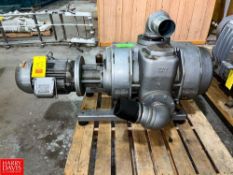Busch Vacuum Pump, Model: WV2000C006, S/N: C1528000257 with WEG 10 HP 3,515 RPM Motor