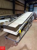 S/S Framed Mobile Elevator Conveyor with Drive, Dimensions = 15' x 34