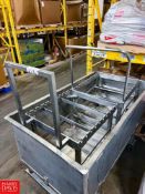 Mobile S/S Roller Conveyor Carts, Dimensions = 28