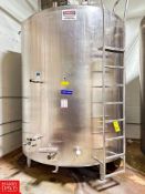 Mueller 3,000 Gallon S/S Dome-Top Processor with Bottom Sweep Agitation, Baffle and Spray Ball