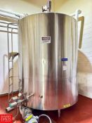 Walker 2,000 Gallon S/S Jacketed Dome-Top Vertical Tank, Drawing Number: 5PG-23831-4