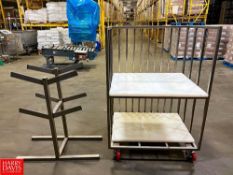Mobile Cart with Teflon Shelves, Dimensions = 38