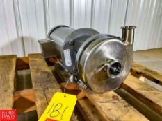 Ampco Centrifugal Pump, Model: AC216MD18T-S, S/N: CC-104168-1-2 with Baldor S/S-Clad 5 HP 3,500 RPM