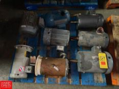 (8) Assorted Motors, up to 7.5 HP, Including: Baldor - Rigging Fee: $75