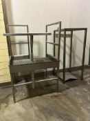 S/S Framed Platform with Handrail, Dimensions = 4' x 4' and S/S Frame, Dimensions= 2' x 2' x 5'