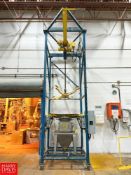 Flexicon Super Sack Unloading Station, S/N: 43445 with Electric Hoist (for 2,000 LB Sacks)