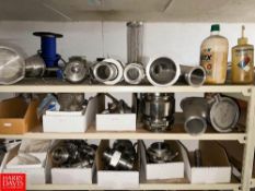 Assorted Gauges, Springs, Valve Parts, Trolley Wheels, Chain, Gaskets and Hardware