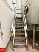 S/S Framed Wrap-Around Platform with Handrail and Stairs, Dimensions = 16' x 32