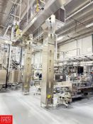 Benda S/S Framed Vertical Elevator Conveyor with S/S Clad Drive, Dimensions = Approximately 13' x 14