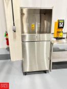 S/S Mobile Foreman's Cabinet with Keyboard and Mouse, Dimensions = 27