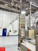 Benda S/S Framed Vertical Elevator Conveyor with S/S Clad Drive, Dimensions = Approximately 13' x 14