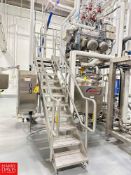 S/S Platform with Stairs and Handrail, Dimensions = 106