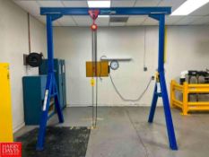 CM 1 Ton Capacity Hoist, Model: Series 622 with 1 Ton Capacity A-Frame Jib - Rigging Fee: $350