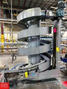 Ryson Spiral Conveyor with Elevator, Model: 1-1200-300-A3-3, S/N: 72538, Dimensions = 9' Drop x 12